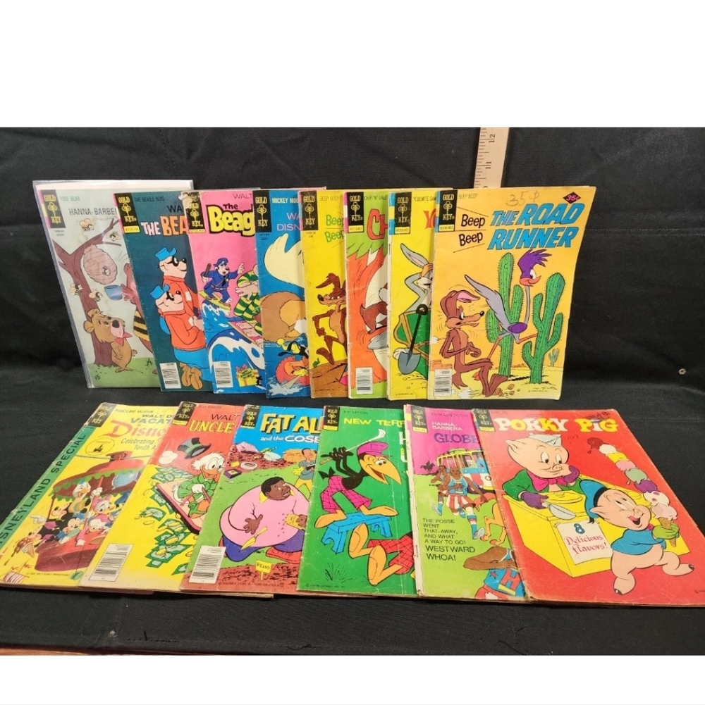 Comic Book Lot Of 14 Gold Key Cartoon Comics Globetrotters Fat Albert Bugs Bunny